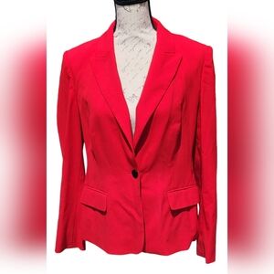 Calvin Klein Red Single-Button Blazer